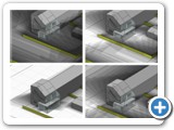 4 Sites annual shading analysis with the new building